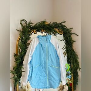 Free people movement singin in the rain blue packable rain jacket small nwot